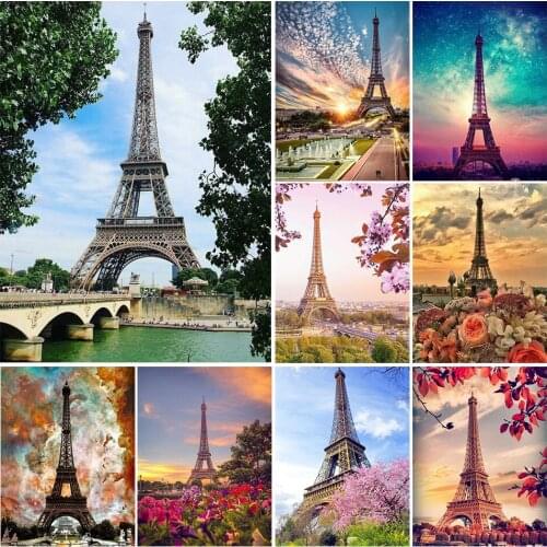 5D Diy Diamond Painting Full Square Paris Tower Landscape Kit Embroidery Diamond Mosaic Picture of Rhinestones Gift Home Decor