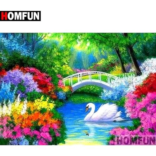 HOMFUN Full Square/Round Drill 5D DIY Diamond Painting "Color landscape" Embroidery Cross Stitch 5D Home A07918