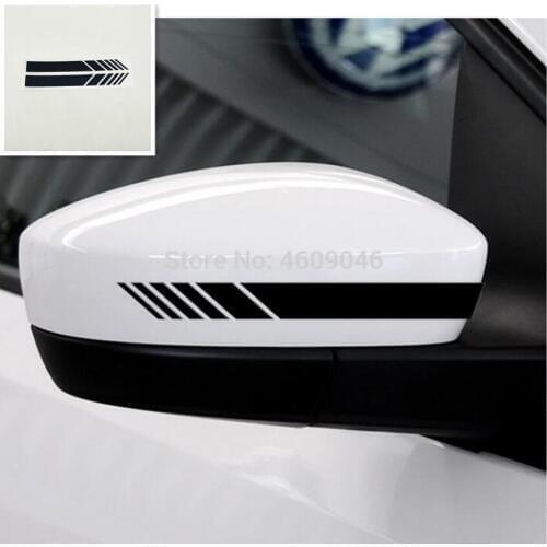 Car Sticker Rearview Mirror Stripe for alfa romeo ford focus mk2 skoda octavia mondeo mk3 opel astra h ford seat leon audi a4 b7