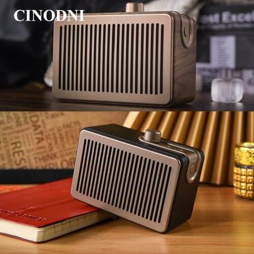 BD23 Bluetooth Speaker Subwoofer Stereo Mini Portable Retro Wireless Speaker Support TF Card/AUX/U Disk Portable Audio
