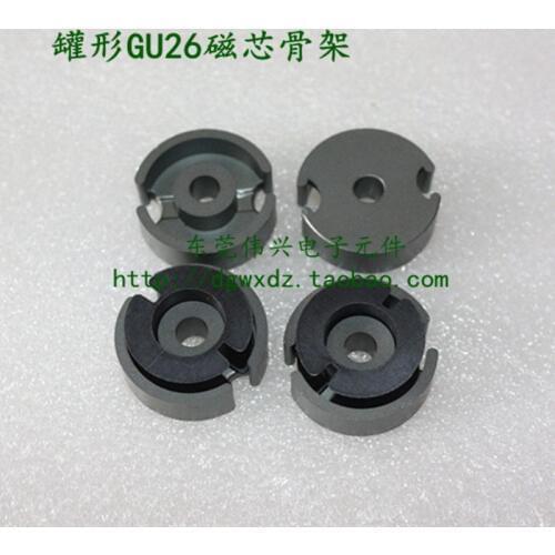 Can Core Type GU26 with Skeleton Set Ferrite Transformer Magnetic Tank Mn-Zn Magnetic Core PC40 Material Pot Shape