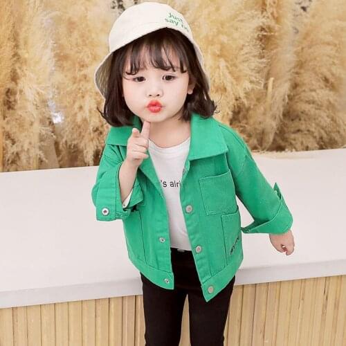 2020 Girls Boys Denim Jacket Spring Autumn Trench Coats Baby Kids Fashion Casual Cotton Jackets Children Outfits Clothes