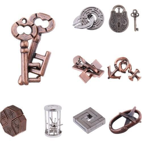 Puzzle Metal Brain Teasers Puzzles Mind Game Toys Set for Teens and Adults