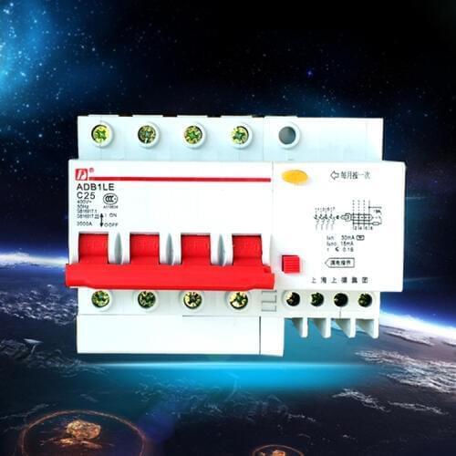 Group on four-phase four-wire 4P 25A DZ47LE-63 leakage circuit breaker type c switch protector