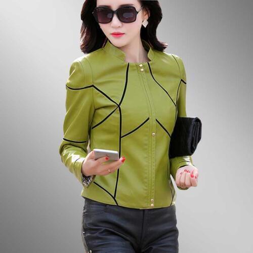 HVMODLZV Womens Fashion Leather Jackets