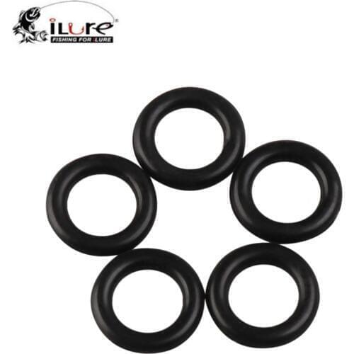 ILure 40Pcs Black Rubber O Rings for Wacky Rig Soft Lure Baits Stick High Quality Fishing Tools Bass Fishing Tackle Accessories