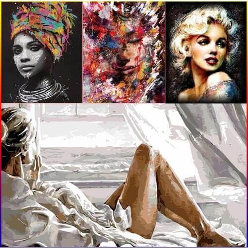 Beauty Picture Sexy Women Portrait Art Oil Canvas Painting Boy Girl Bedroom Decoration Abstract Spray Painting No Frame Posters