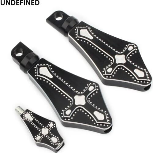 Motorcycle CNC Cross Foot Pedal Shifter Footrest Shift Pegs Kits For Harley Sportster 883 1200 Softail Dyna Touring Road King