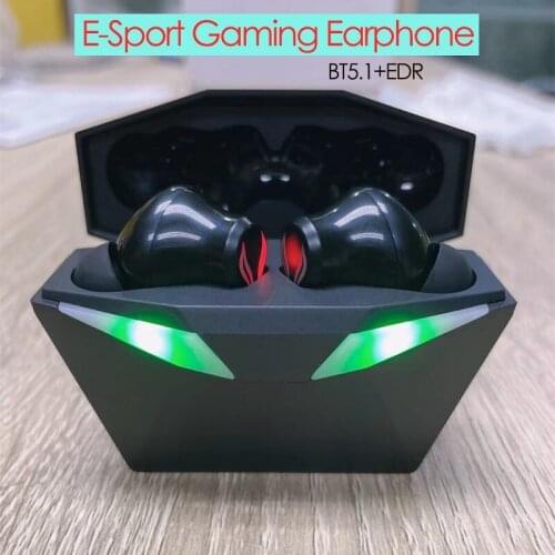 Touch Control KW-01 Bluetooth 5.1 Gaming Earphone TWS Lighting Gaming Bluetooth Headphone Low Latency Earbuds For IOS Android