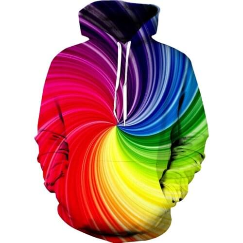 2020 Fall/Winter Warm Mens Sweatshirt 3D Color Printing Casual Hooded Pullover Mens Sweater Oversized Hoodie for Men