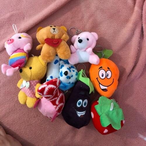 Teddy bear stuffed toys plush toy Key chain dolls cloth dolls wedding celebration Street vendors 10pcs