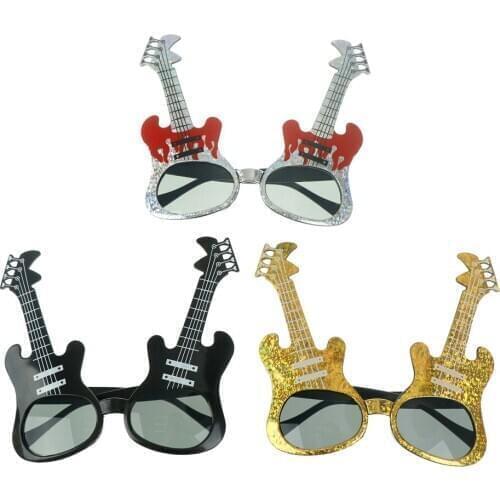 2019 Rock Guitar Glasses Funny Sunglasses Kids Adults Bar KTV Eyewear Birthday Dance Party Favors Gift