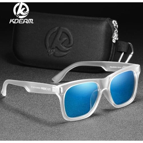 KDEAM Brand Design Polarized Sunglasses Men Women Driver Shades Male Vintage Sun Glasses Men Spuare Mirror Summer UV400 OculoS