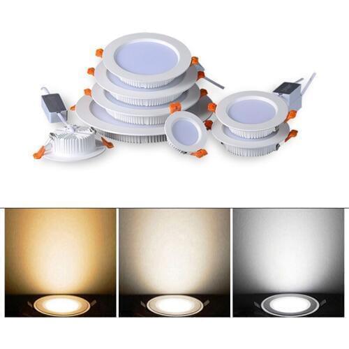 LED Downlight 3W 5W 7W 9W 12W 15W 18W 24W 30W Round Recessed Lamp AC 220V 240V Led Bulb Bedroom Kitchen Indoor LED Spot Lighting