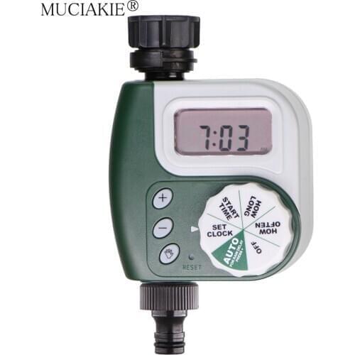 Operated Digital Garden Water Timer Controller Programmable Automatic Electronic LCD Display Home Garden Ball Valve Water Timer