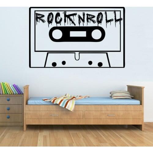 Vintage Rock And Roll Tape Wall Sticker Kids Bedroom Vinyl Removable Home Decor Art Wall Decal