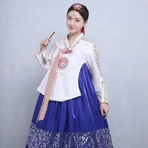 Traditional Korean Hanbok Dress Ancient Princess Dance Costume Women Ethnic Korean Folk Stage Dance Costume Hanbok Korean 10731