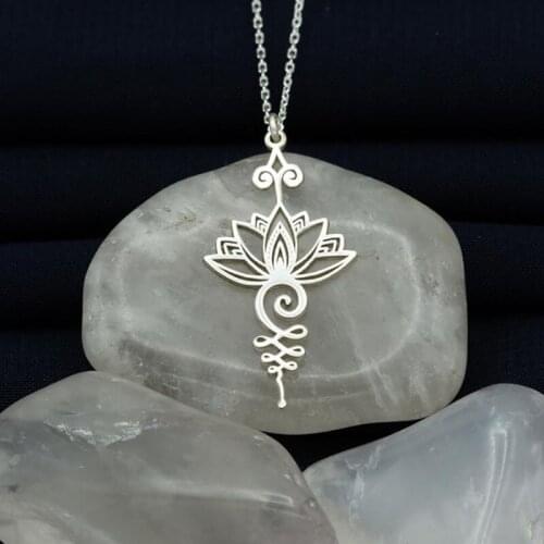 New Fashion Personality Simple Hollow Lotus Pendant Necklace for Women Jewelry Gifts
