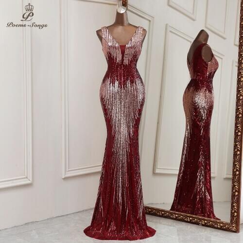 2021 New style Elegant mermaid evening dresses cocktail dresses vestidos formales robe de soiree de mariage
