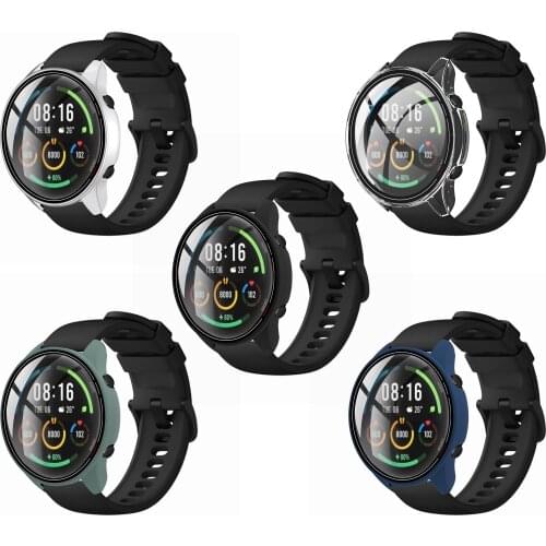 Hard Edge Screen Glass Protector Case Shell Frame For Xiaomi Mi Watch Color Sports Version Smart Watch Protective Bumper Cover