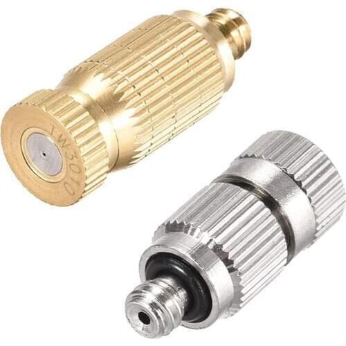 10pcs UNC10-24 Threaded Brass Fog Nozzle High Pressure Misting Fogging Spray Sprinkler Head 0.1mm-0.6mm