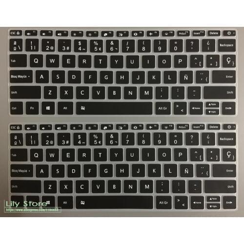 2 pieces Spanish Keyboard cover For Xiaomi Air 12 Silicone Keyboard Protector skin for Xiaomi Mi Notebook Air 12.5'' Laptop