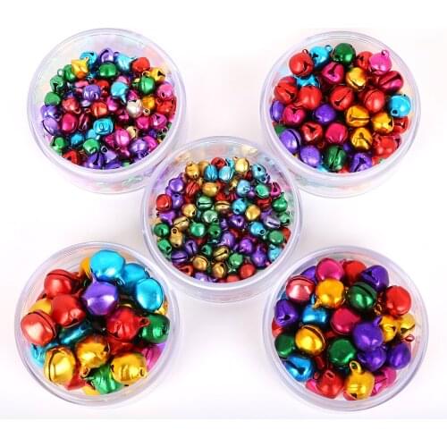 30-200Pcs Small Jingle Bells Aluminum Loose Beads Small For Festival Party Decoration/Christmas Tree Decoration/DIY Crafts Acces