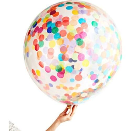47inch Confetti Balloons Clear Latex Balloon with Confetti Inside for Party Baby Shower Birthday Party Decor Supply D1