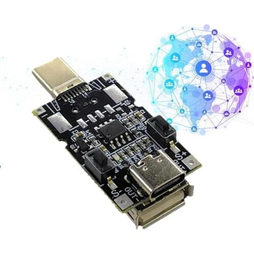 5A 100W USB Type-C PD 2.0/3.0 Decoy Trigger Board 5V Output Polling 12V Connection 9V Detector Module Decoy 15V 20V Trigger C1J7