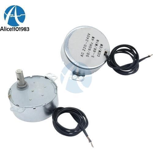AC 220V - 240V 50/60Hz 4W Synchronous Motor 5-6RPM Robust Torque 4W CW CCW TYC-50 Low Noise And Robust
