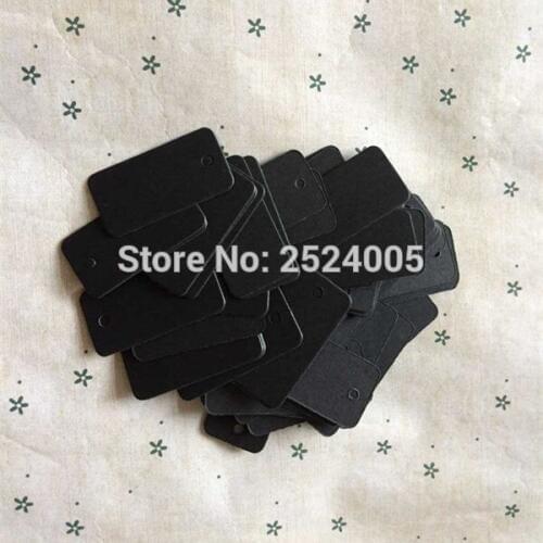 Free shipping in stock 2x4cm blank tag/350gsm black matt cardboard paper tags/paper card hang label