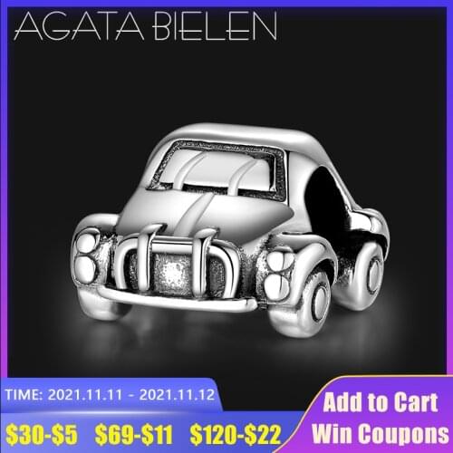 Retro car 925 Sterling Silver Top quality Charms Beads Fits Original europeu Bracelet Bangle Authentic DIY Jewelry Gift