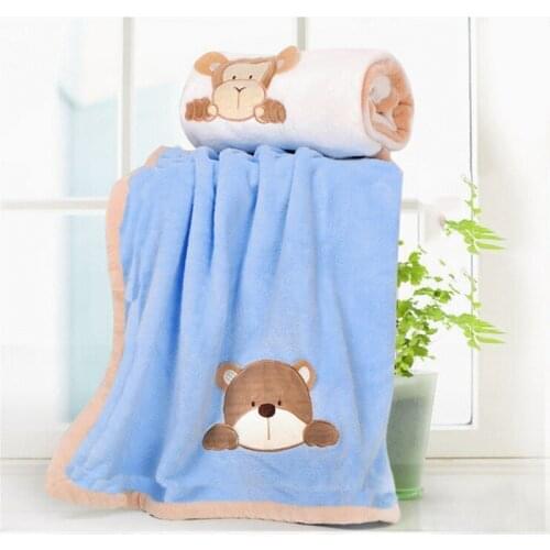 2020 Soft Fleece Baby Blanket Winter Cartoon Pattern Newborn Swaddle Wrap Blanket & Swaddling Baby Bedding