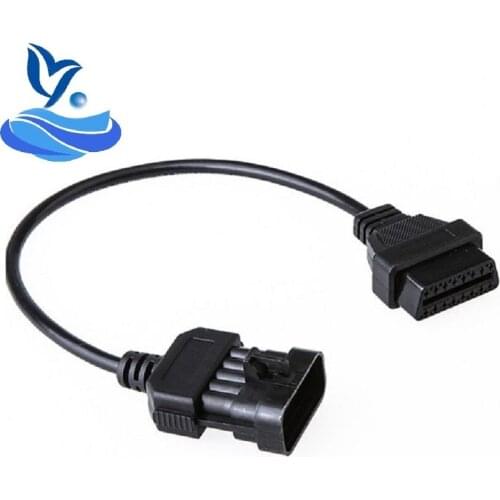 OBDII Extension Cable Opel 10Pin to OBD2 16Pin Female Diagnostic Connector Cable OBD OBD II Opel 10 Pin Diagnosis Adapter