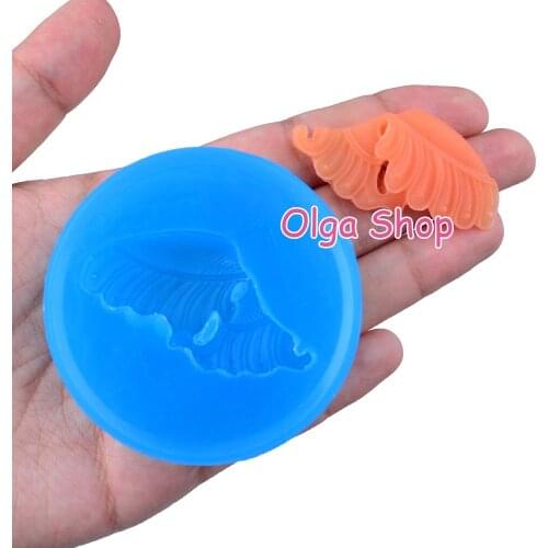 DYL592 46.4mm x 19.7mm Fishtail Silicone Mold Fondant Cake Decoration Candy Resin Clay Earrings Necklace Craft Soap Candle