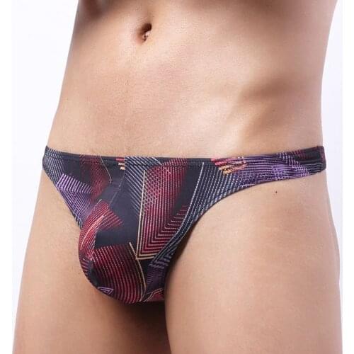 Men Floral icesilk Breathable Jockstrap Men Athletic Supporter Performance Elastic Waistband Gay Underwear Sexy Camouflage Thong