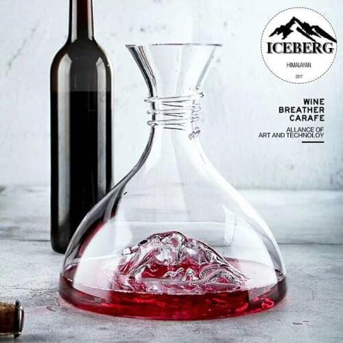 Iceberg decanter creative crystal glass red wine decanter wine dispenser high-end color box bar tools