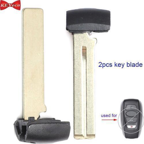 KEYECU 2pcs Smart Remote key Blade For Subaru BRZ WRX STI Legacy Outback XV Crosstrek