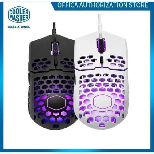 Cooler Master MM711 Office Gaming Mouse RGB lighting Effect Braided Cable 60g lightweight Design Pixart PMW 3389 16000 DPI