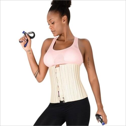 Zipper Up Waist Trainer Corset Shaper Underbust Bustier Latex Rubber Bustier 29 Steel Boning Corselet Hooks Eyes Korset Korse