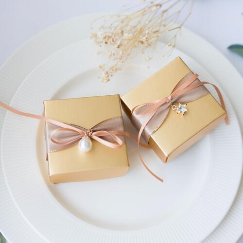 Square Anniversary Chocolate container Birthday Party favours packaging personalized wedding gifts boxes custom favor box