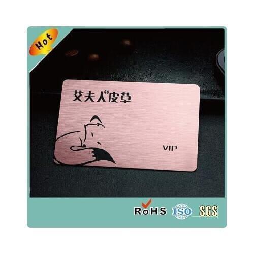 Customized Brushed Stainless Steel Business Metal Card