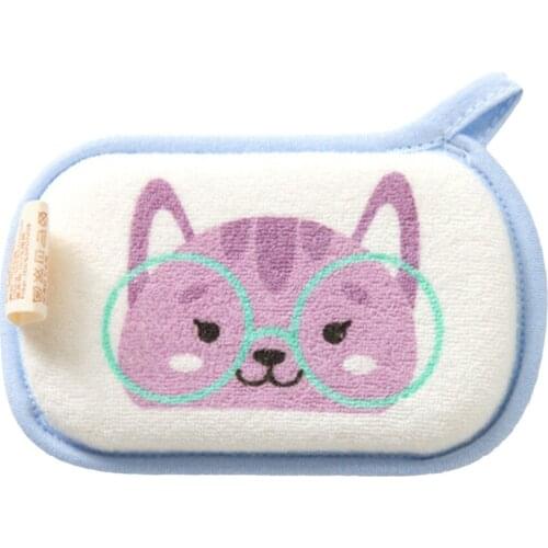 Ruiwjx Cute Newborn Baby Shower Bath Sponge Rub Infant Toddle Kids Bath Brushes Cotton Rubbing Body Wash Towel Accessories