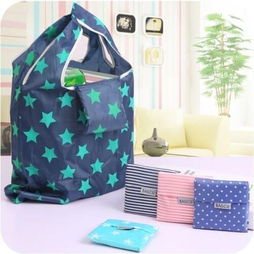 Reusable Foldable Handy Shopping Bag Large Capacity Portable Supermarket Tote Pouch Waterproof Recycle Storage Handbags