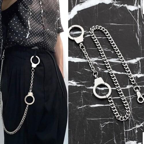 Mens Waist Siver Key Chain Thorns Metal Hip Hop Gothic Punk Skeleton Pants Trousers Jean Biker Wallet Chains Keychain YS10