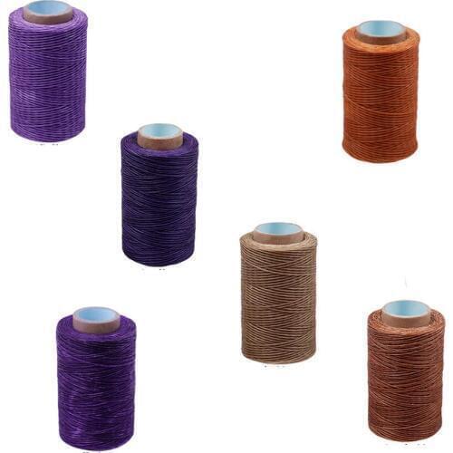 150D 250m 1mm Sewing Thread Waxed Leather Waxed Thread Hand Stitching Cord for Leather Craft DIY Stitching Black Thread