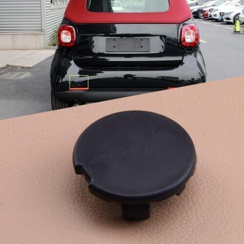 New Black Rear Bumper Tow Hook Eye Cover Cap Fit for Smart Fortwo 453 2016 2017 2018