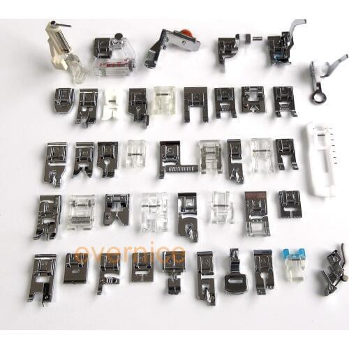 42 Pcs Foot Feet + Plastic Box For Viking 140 145 Husky Star Lily Rose Freesia