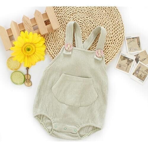 Newborn Infant Baby Girls Bodysuits Tops Spring Summer Toddler Jumpsuit Fashionable Kids Sleeveless Onesie Cotton Jumpsuits 0-3Y