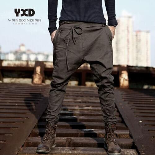 Drop shipping men clothing man Casual Fashion Cotton Harem Pants Male Loose Slim Soft Pencil Pants Mens Joggers Pants Trousers